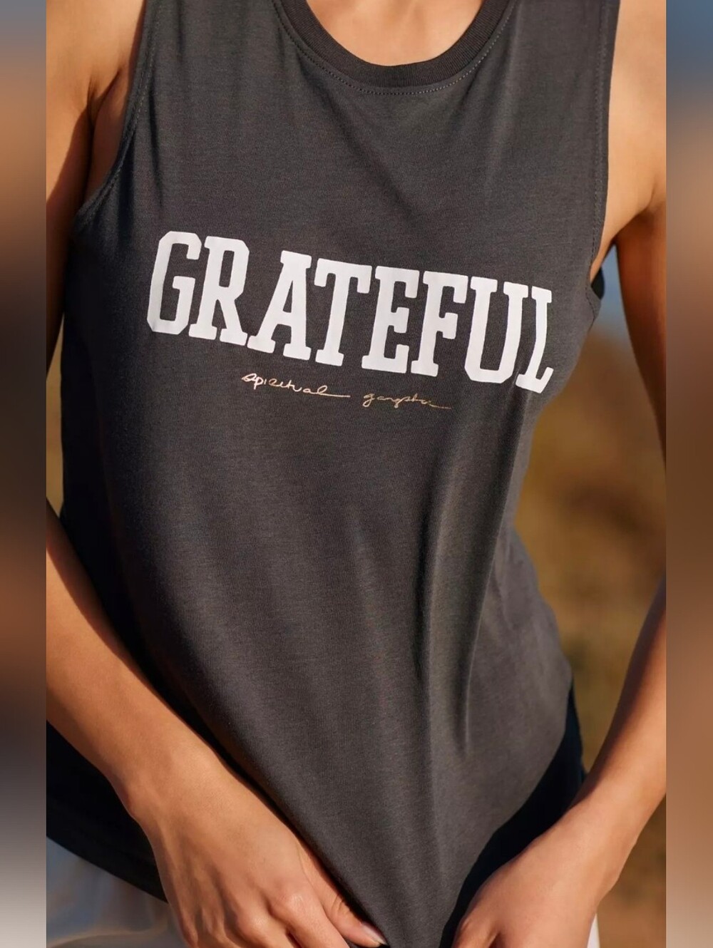 Spiritual Gangster Women’s Grateful Muscle Tank Top Size Small NWOT